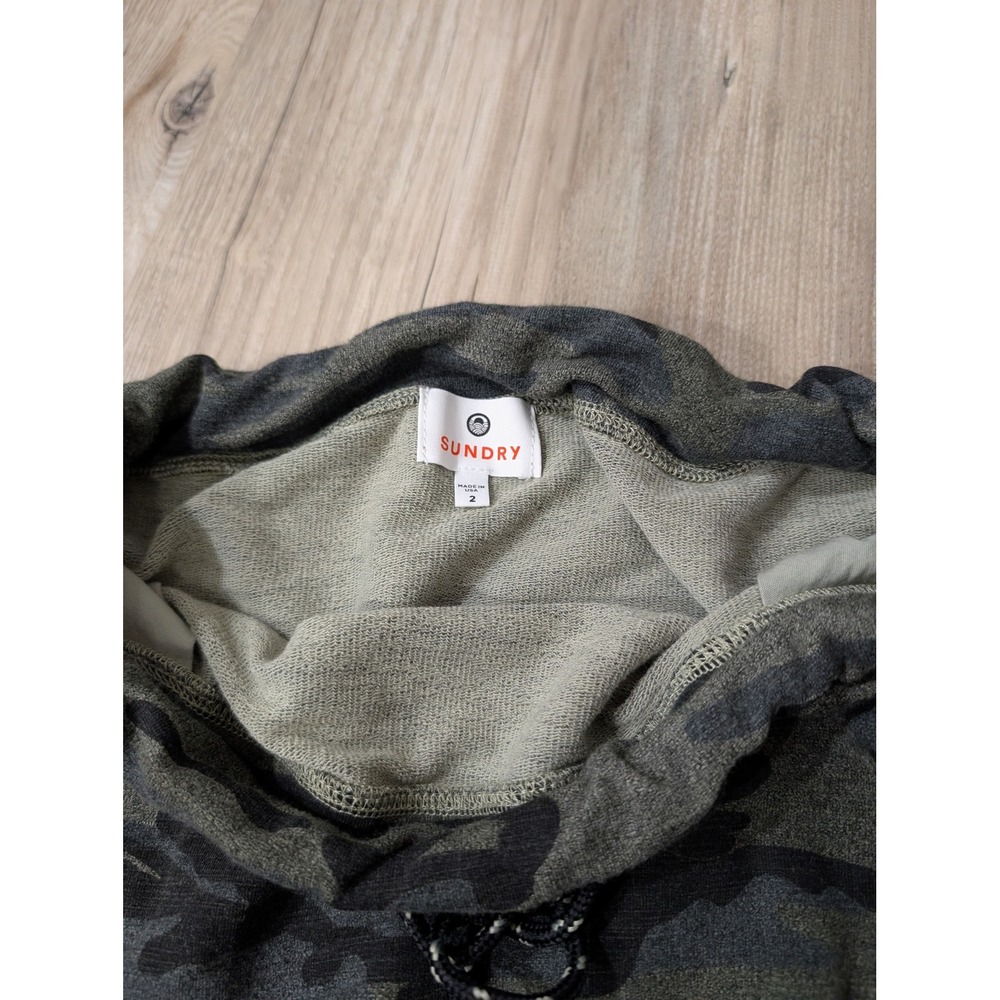 Sundry, Saturday Camo Soft‎ Knit Skirt, Size 2 (M), Casual Drawstring Skater - Picture 5 of 6